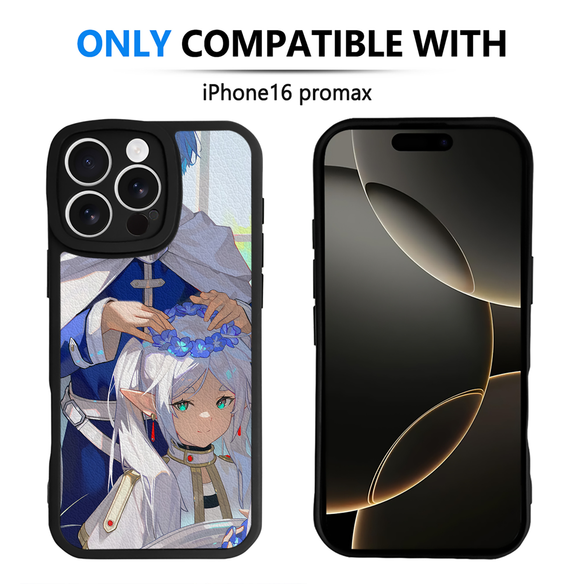 （画像用） 葬送のフリーレン Frieren 【iPhone 16シリーズ対応】シリコンスマホケース（レザー調） 材質：シリコン